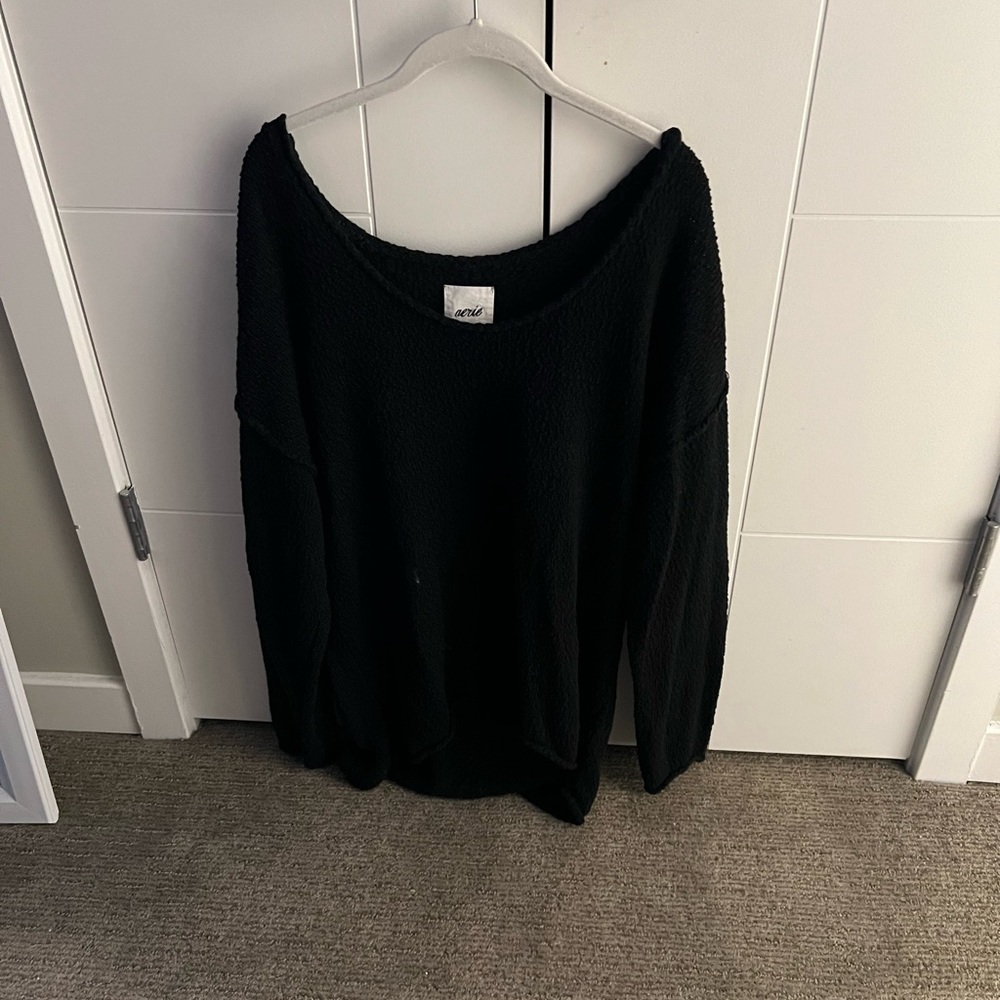 Black Lightweight Aerie Sweater Size Medium